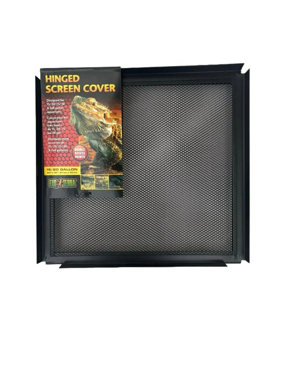 Exo Terra Hinged Screen Cover for 15 - 20 Gallon Aquariums 24